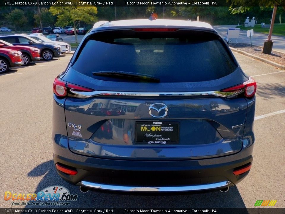 2021 Mazda CX-9 Carbon Edition AWD Polymetal Gray / Red Photo #3