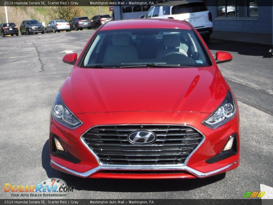 2019 Hyundai Sonata SE Scarlet Red / Gray Photo #4