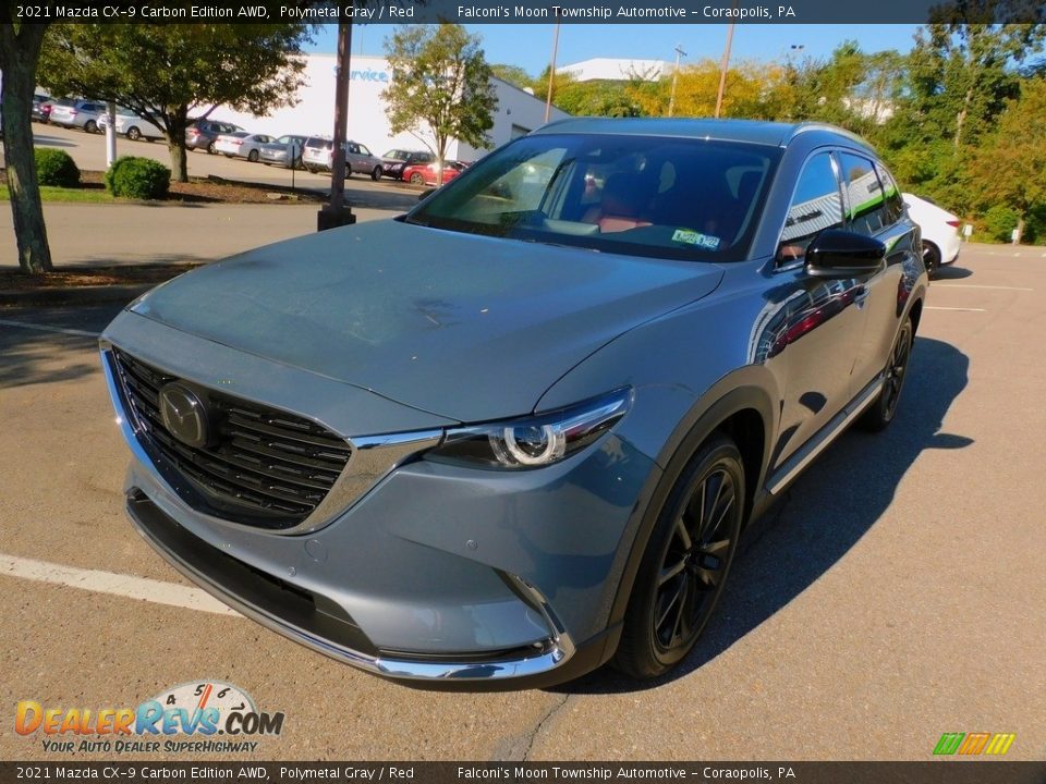 2021 Mazda CX-9 Carbon Edition AWD Polymetal Gray / Red Photo #7