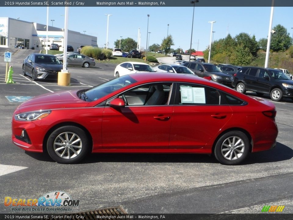 2019 Hyundai Sonata SE Scarlet Red / Gray Photo #6