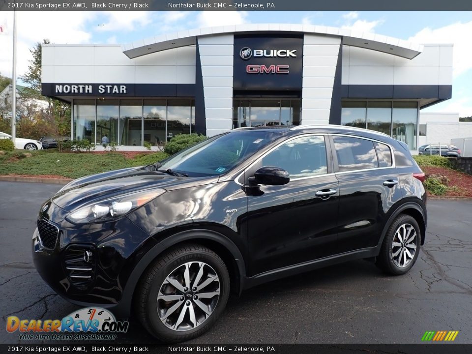 2017 Kia Sportage EX AWD Black Cherry / Black Photo #1