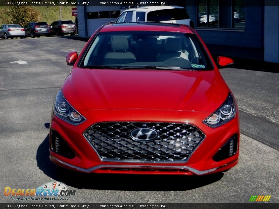 2019 Hyundai Sonata Limited Scarlet Red / Gray Photo #4