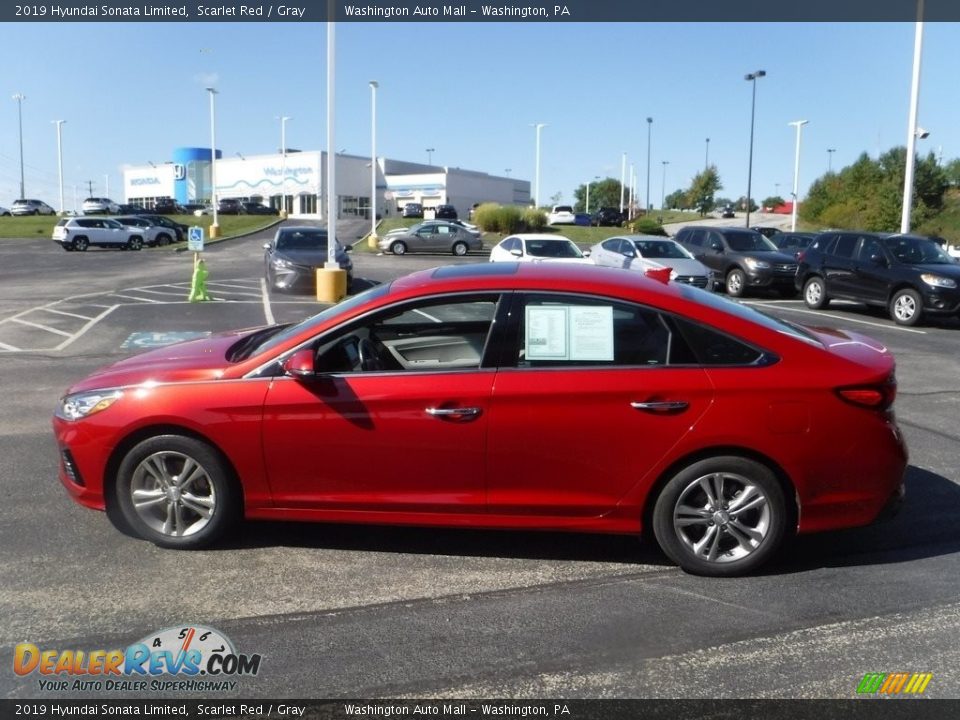 2019 Hyundai Sonata Limited Scarlet Red / Gray Photo #6