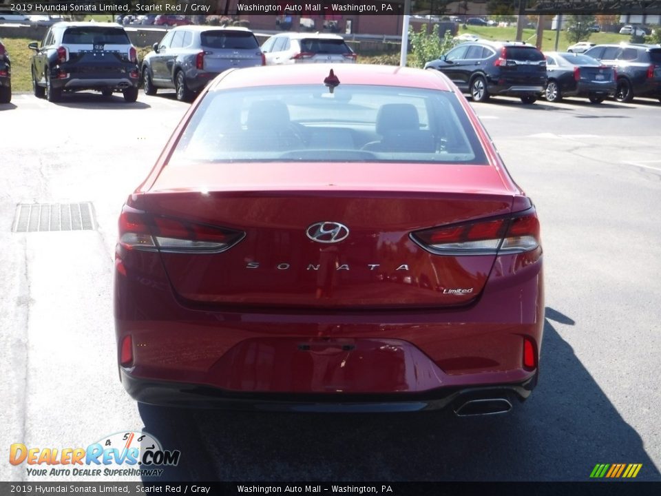 2019 Hyundai Sonata Limited Scarlet Red / Gray Photo #8