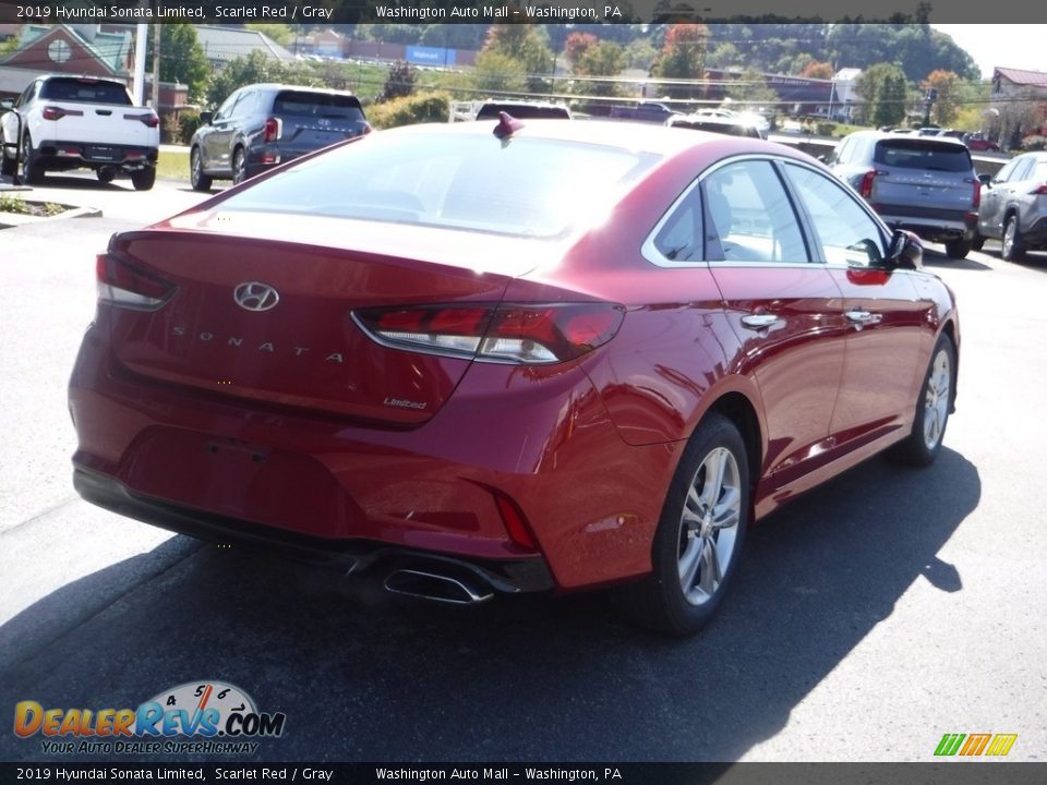 2019 Hyundai Sonata Limited Scarlet Red / Gray Photo #10