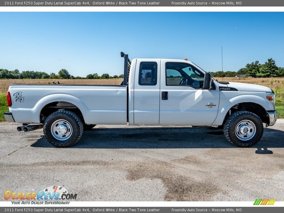 2011 Ford F250 Super Duty Lariat SuperCab 4x4 Oxford White / Black Two Tone Leather Photo #3