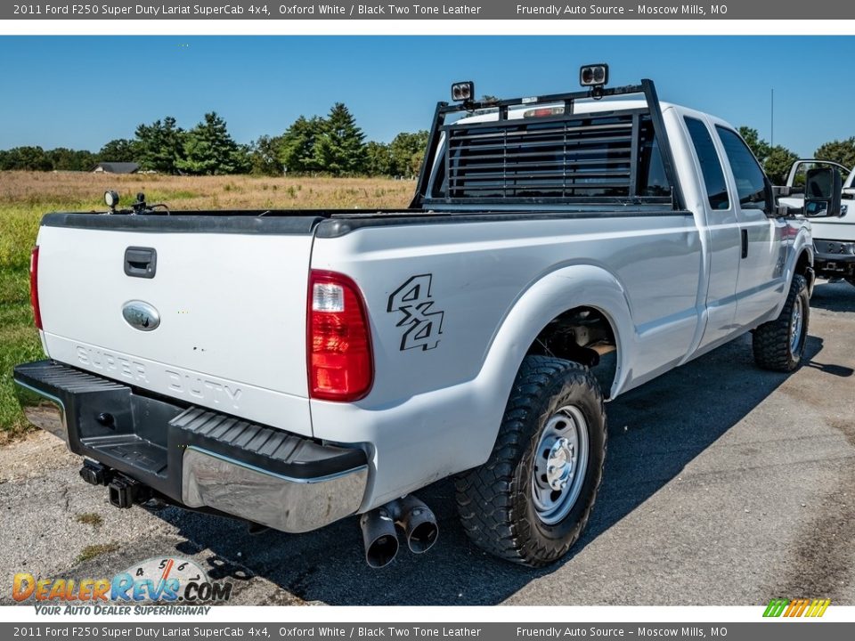 2011 Ford F250 Super Duty Lariat SuperCab 4x4 Oxford White / Black Two Tone Leather Photo #4