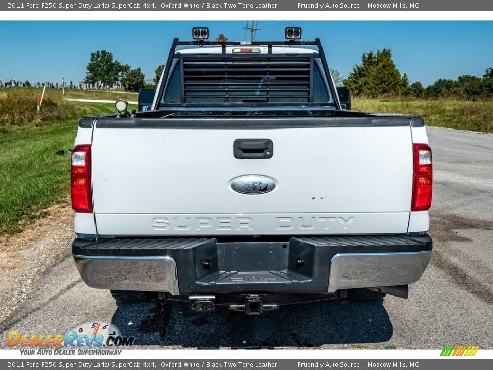 2011 Ford F250 Super Duty Lariat SuperCab 4x4 Oxford White / Black Two Tone Leather Photo #5