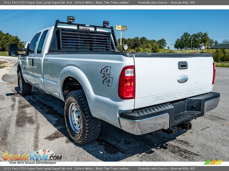 2011 Ford F250 Super Duty Lariat SuperCab 4x4 Oxford White / Black Two Tone Leather Photo #6