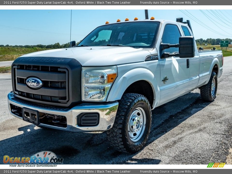 2011 Ford F250 Super Duty Lariat SuperCab 4x4 Oxford White / Black Two Tone Leather Photo #8
