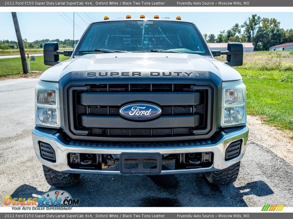 2011 Ford F250 Super Duty Lariat SuperCab 4x4 Oxford White / Black Two Tone Leather Photo #9