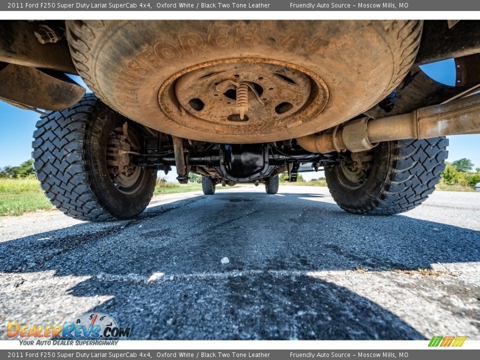 2011 Ford F250 Super Duty Lariat SuperCab 4x4 Oxford White / Black Two Tone Leather Photo #13