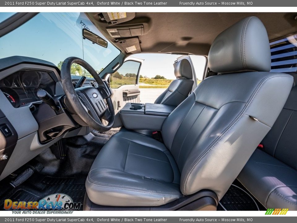 2011 Ford F250 Super Duty Lariat SuperCab 4x4 Oxford White / Black Two Tone Leather Photo #19