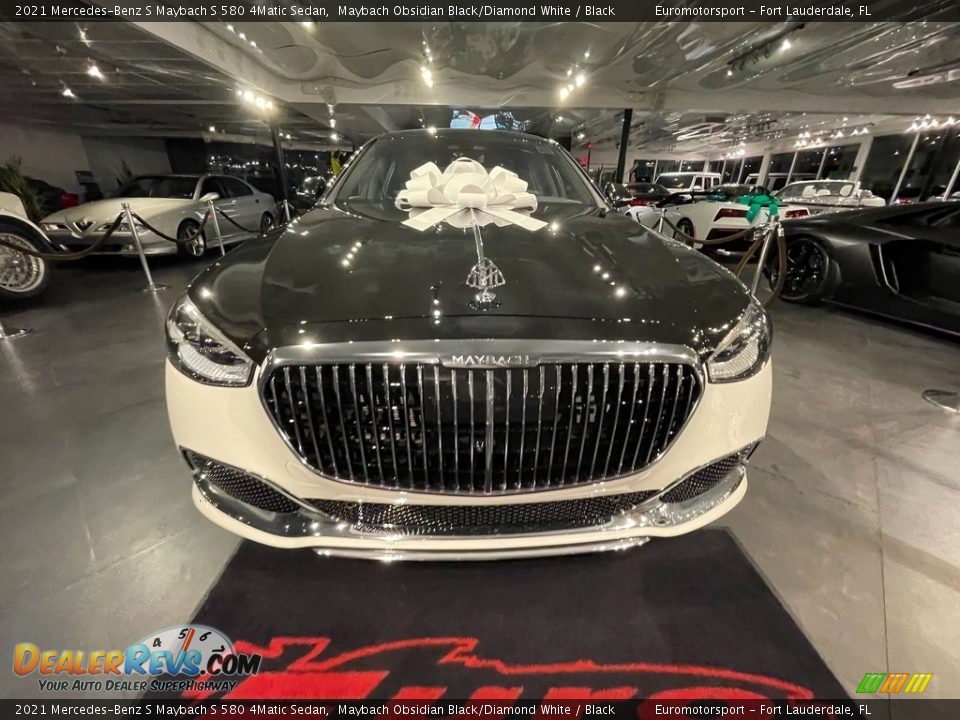 2021 Mercedes-Benz S Maybach S 580 4Matic Sedan Maybach Obsidian Black/Diamond White / Black Photo #1