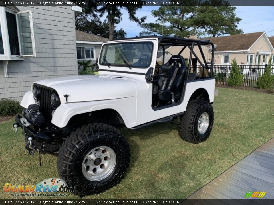 1985 Jeep CJ7 4x4 Olympic White / Black/Gray Photo #1