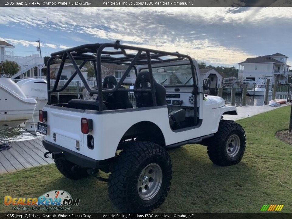 1985 Jeep CJ7 4x4 Olympic White / Black/Gray Photo #2