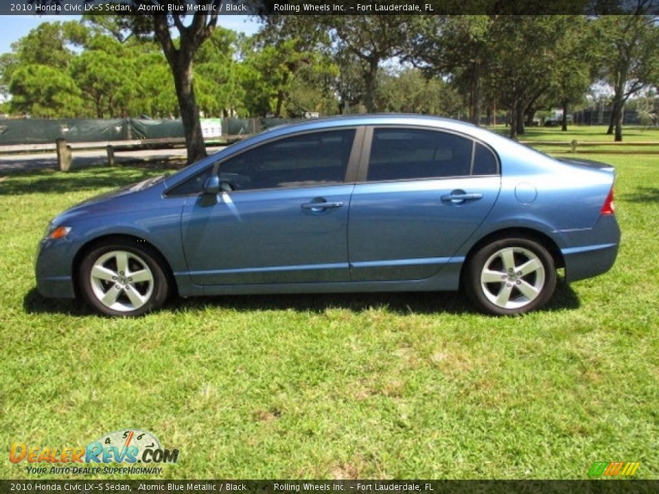 2010 Honda Civic LX-S Sedan Atomic Blue Metallic / Black Photo #3