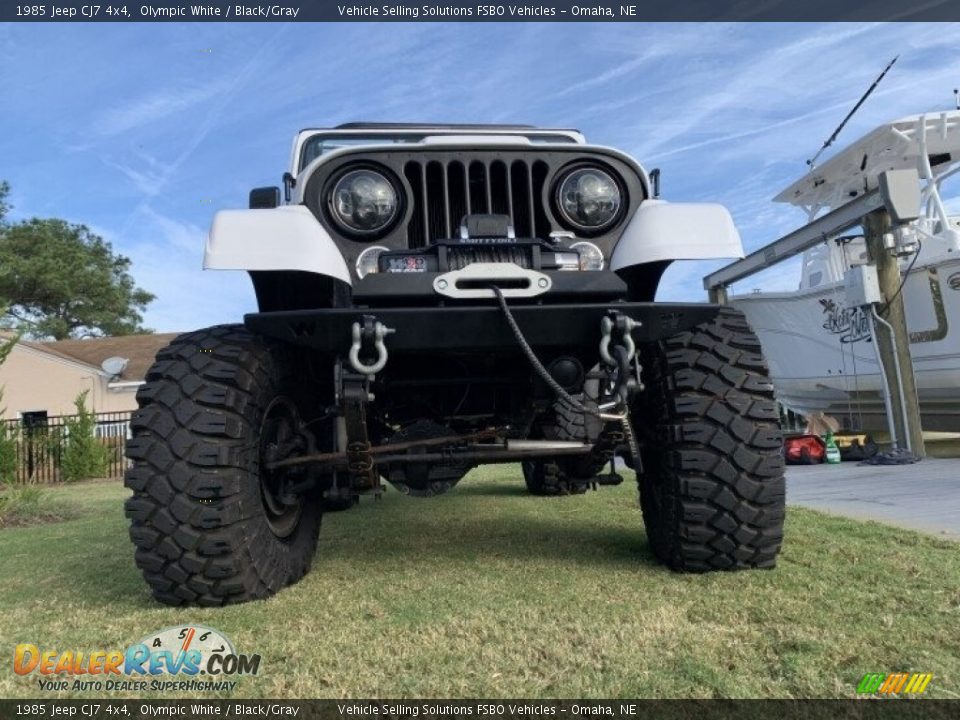 1985 Jeep CJ7 4x4 Olympic White / Black/Gray Photo #5