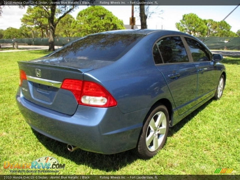2010 Honda Civic LX-S Sedan Atomic Blue Metallic / Black Photo #9