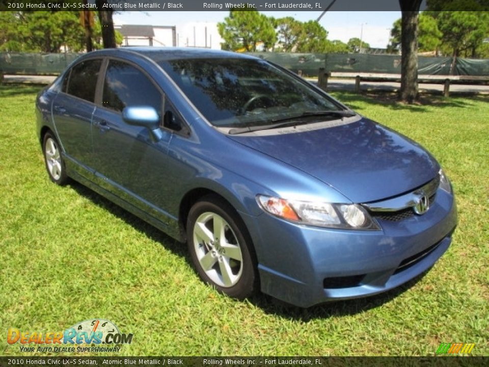 2010 Honda Civic LX-S Sedan Atomic Blue Metallic / Black Photo #13