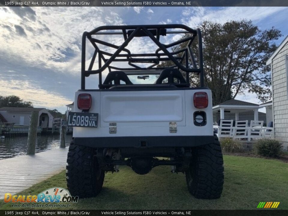 1985 Jeep CJ7 4x4 Olympic White / Black/Gray Photo #21