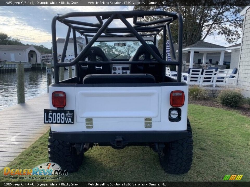 1985 Jeep CJ7 4x4 Olympic White / Black/Gray Photo #27