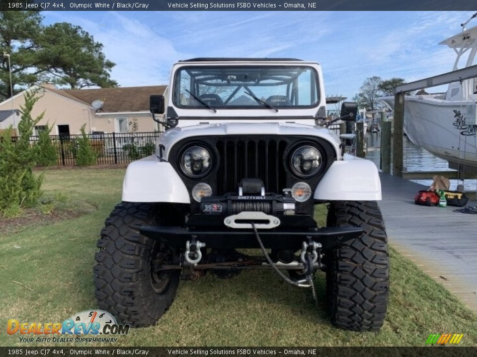 1985 Jeep CJ7 4x4 Olympic White / Black/Gray Photo #28