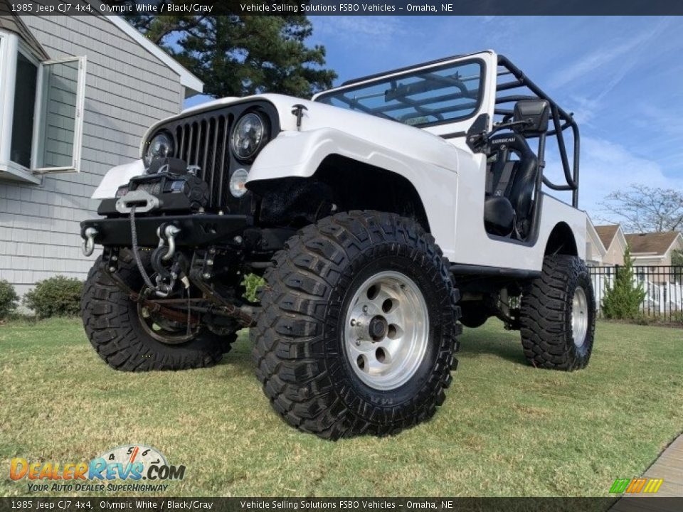 1985 Jeep CJ7 4x4 Olympic White / Black/Gray Photo #30