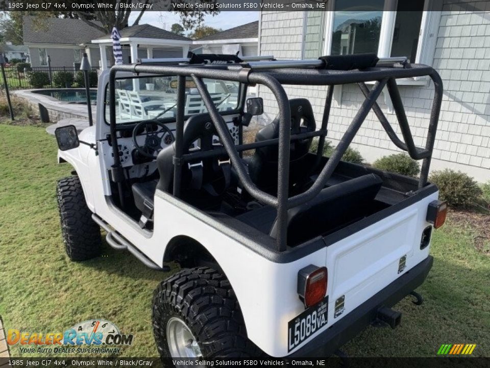 1985 Jeep CJ7 4x4 Olympic White / Black/Gray Photo #32