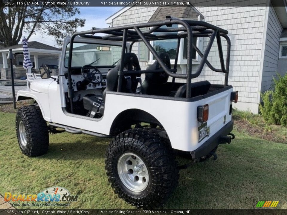 1985 Jeep CJ7 4x4 Olympic White / Black/Gray Photo #34