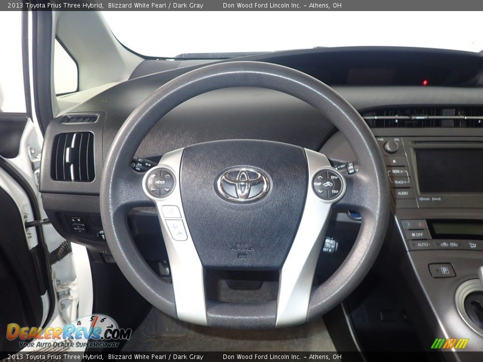 2013 Toyota Prius Three Hybrid Blizzard White Pearl / Dark Gray Photo #28