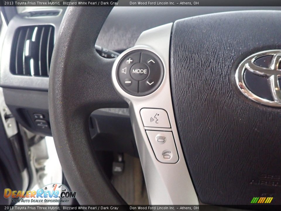 2013 Toyota Prius Three Hybrid Blizzard White Pearl / Dark Gray Photo #30