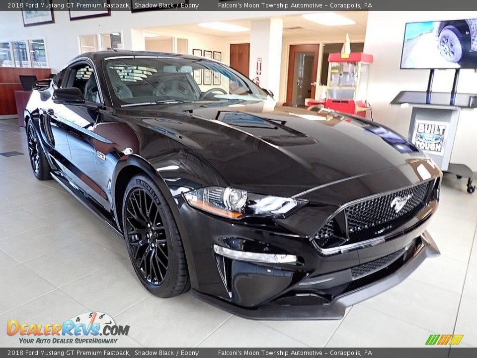 2018 Ford Mustang GT Premium Fastback Shadow Black / Ebony Photo #9