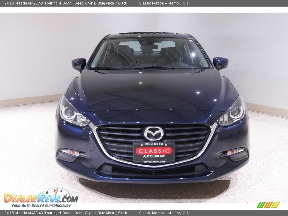 2018 Mazda MAZDA3 Touring 4 Door Deep Crystal Blue Mica / Black Photo #2