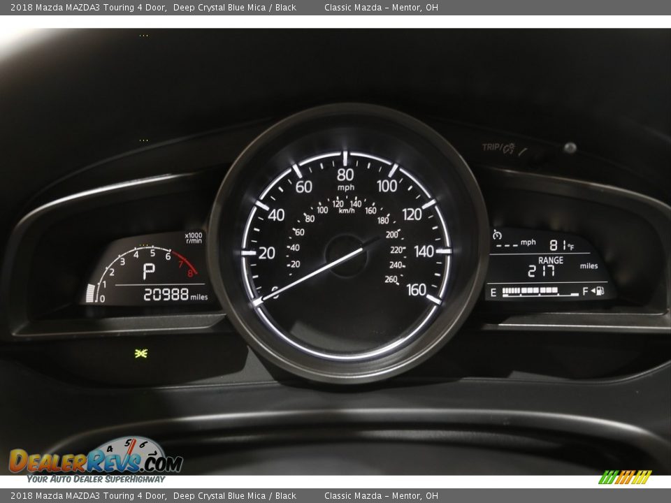2018 Mazda MAZDA3 Touring 4 Door Deep Crystal Blue Mica / Black Photo #8