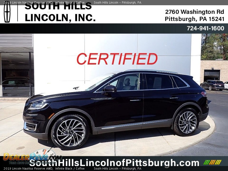 2019 Lincoln Nautilus Reserve AWD Infinite Black / Coffee Photo #1