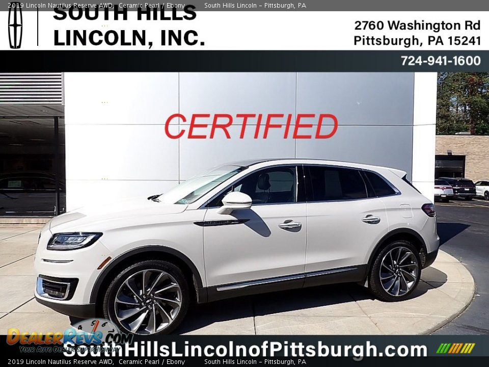 2019 Lincoln Nautilus Reserve AWD Ceramic Pearl / Ebony Photo #1