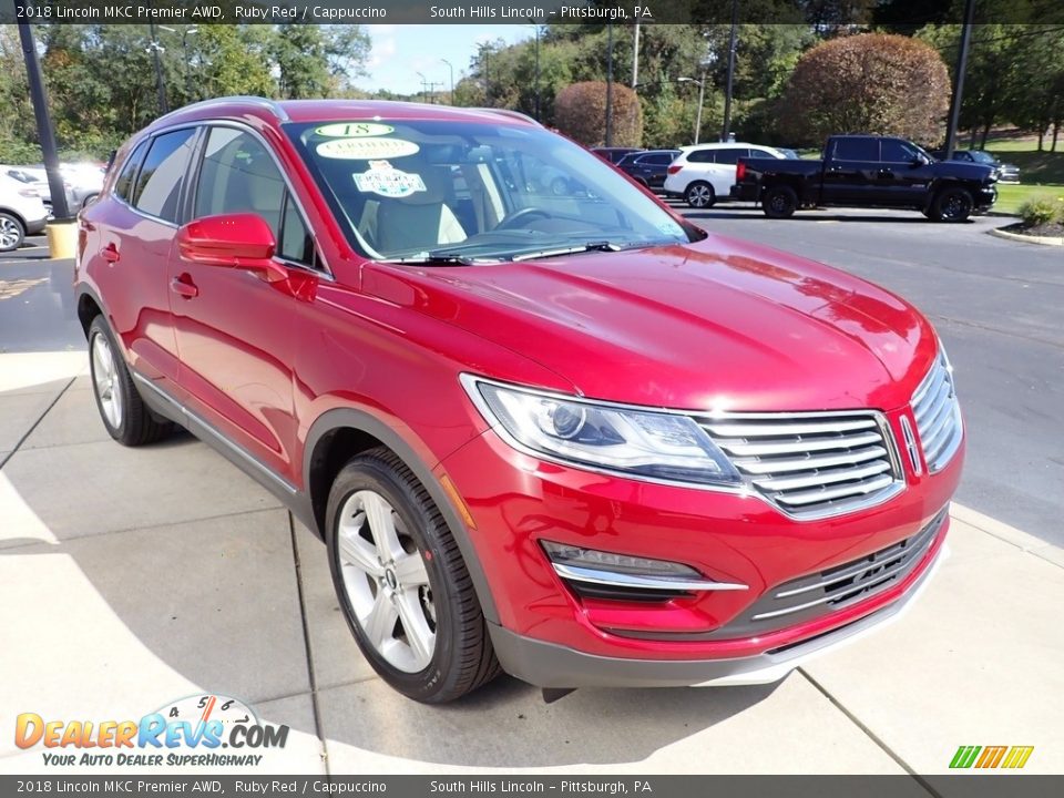 2018 Lincoln MKC Premier AWD Ruby Red / Cappuccino Photo #7