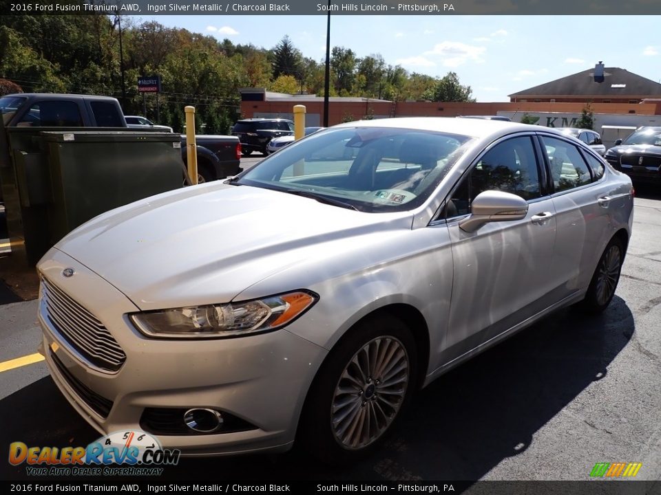 2016 Ford Fusion Titanium AWD Ingot Silver Metallic / Charcoal Black Photo #1