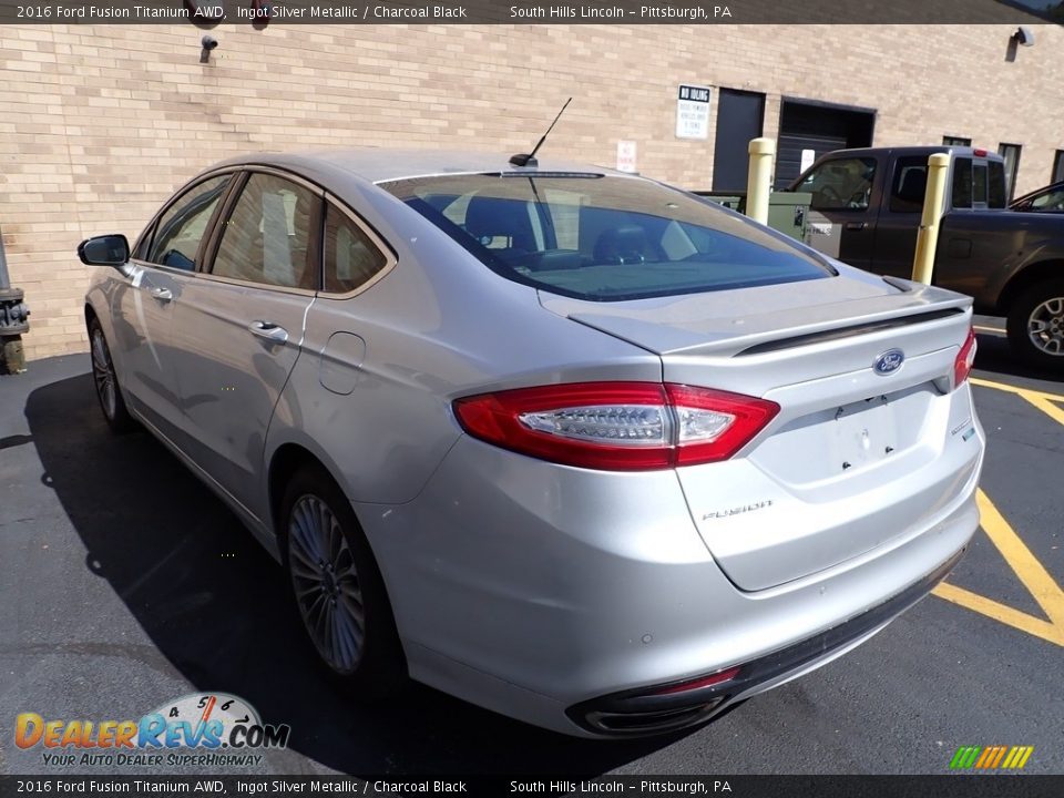 2016 Ford Fusion Titanium AWD Ingot Silver Metallic / Charcoal Black Photo #2