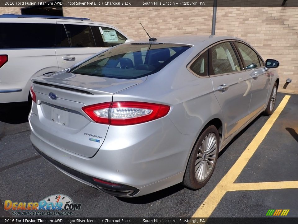 2016 Ford Fusion Titanium AWD Ingot Silver Metallic / Charcoal Black Photo #4