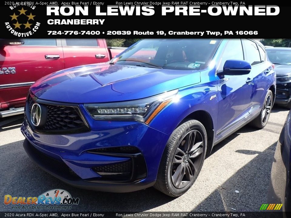 2020 Acura RDX A-Spec AWD Apex Blue Pearl / Ebony Photo #1