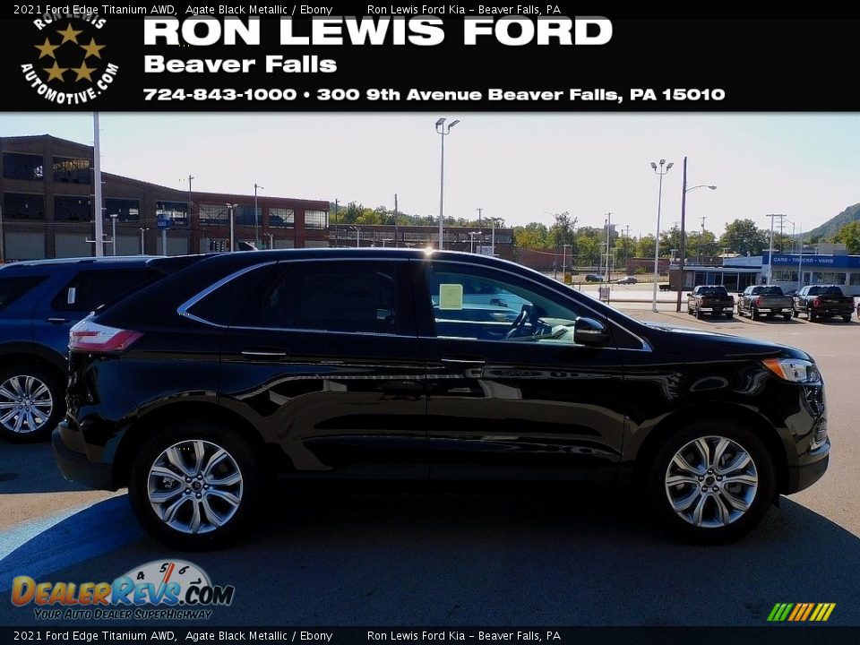 2021 Ford Edge Titanium AWD Agate Black Metallic / Ebony Photo #1