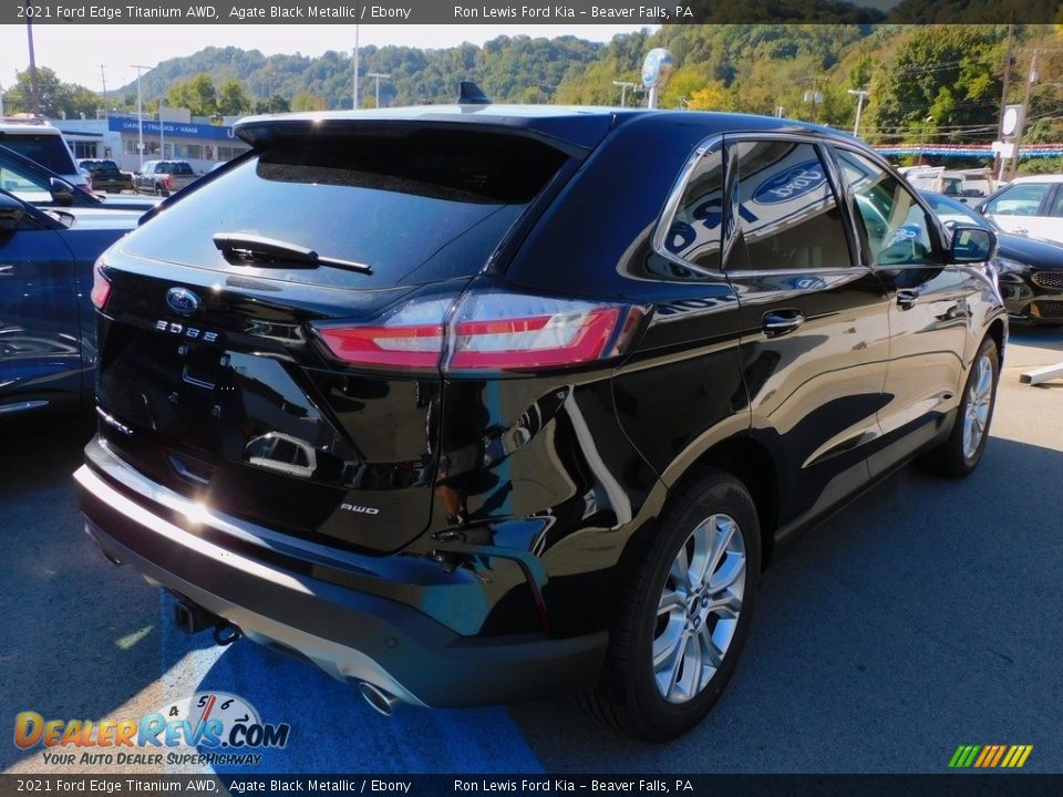 2021 Ford Edge Titanium AWD Agate Black Metallic / Ebony Photo #2