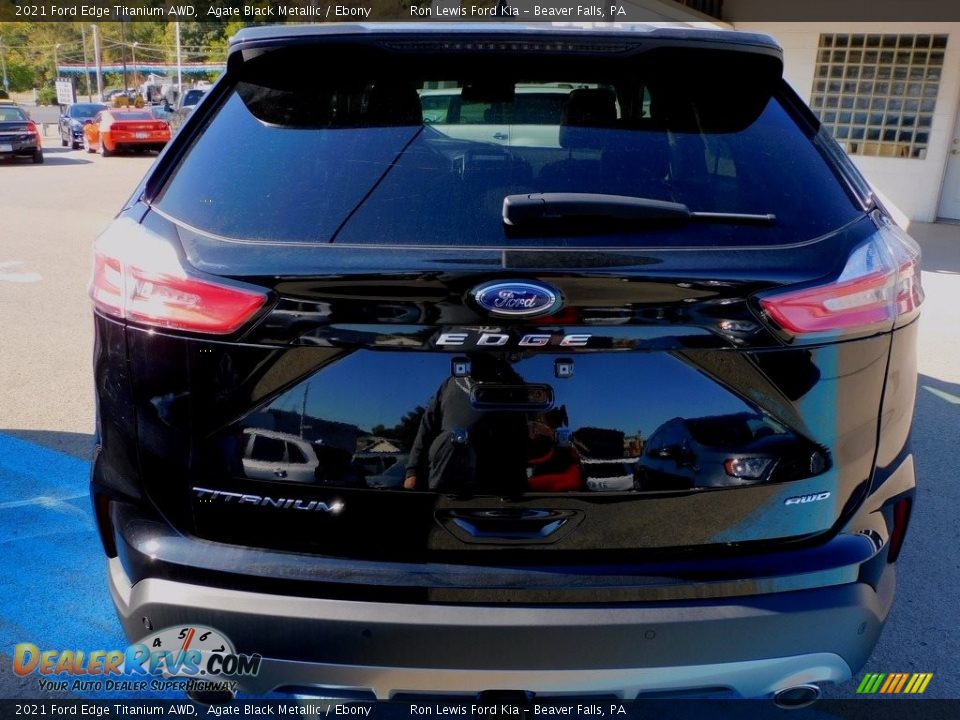 2021 Ford Edge Titanium AWD Agate Black Metallic / Ebony Photo #3