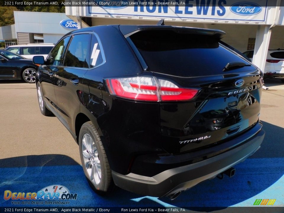 2021 Ford Edge Titanium AWD Agate Black Metallic / Ebony Photo #5