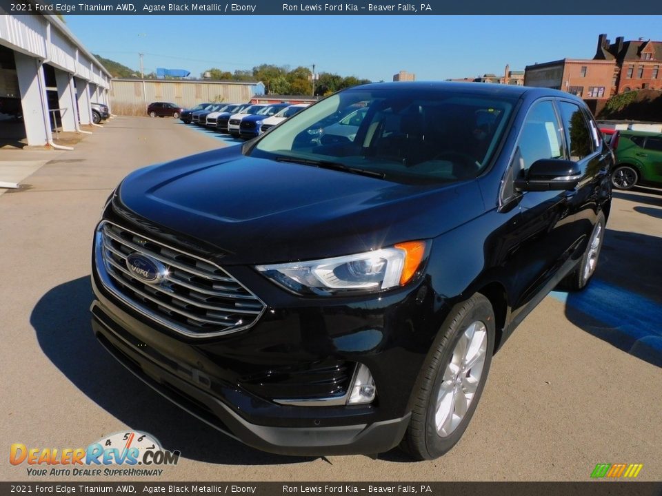 2021 Ford Edge Titanium AWD Agate Black Metallic / Ebony Photo #7