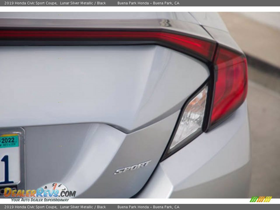 2019 Honda Civic Sport Coupe Lunar Silver Metallic / Black Photo #11