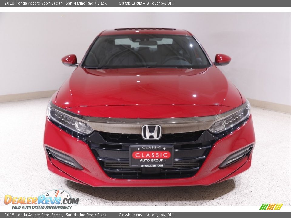 2018 Honda Accord Sport Sedan San Marino Red / Black Photo #2