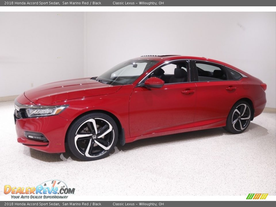 2018 Honda Accord Sport Sedan San Marino Red / Black Photo #3